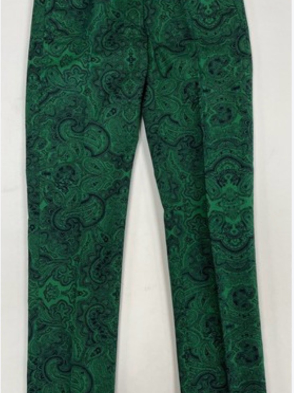 💚 NEW Joe Green Paisley print stretch Pants